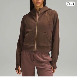 Lululemon oversized full zip cropped hoodie.